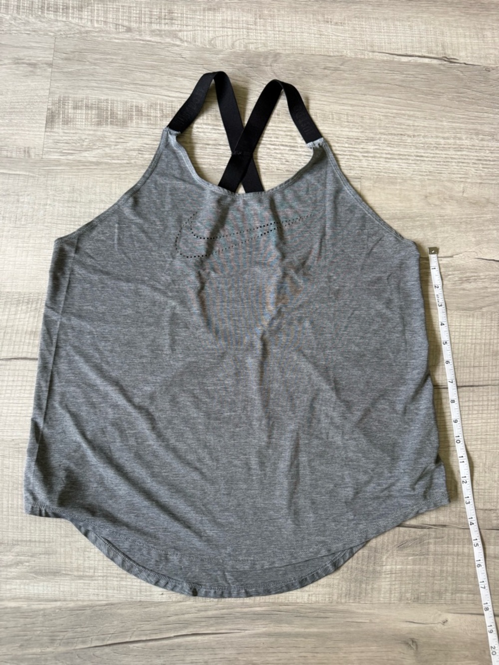 Nike Gray Tank with Black Crisscross Straps